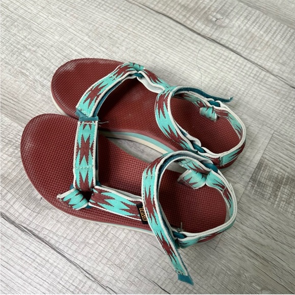 TEVA Women's Midform Universal Sandals Halcon Waterfall, Rust Turquoise Side 6 - Picture 6 of 9